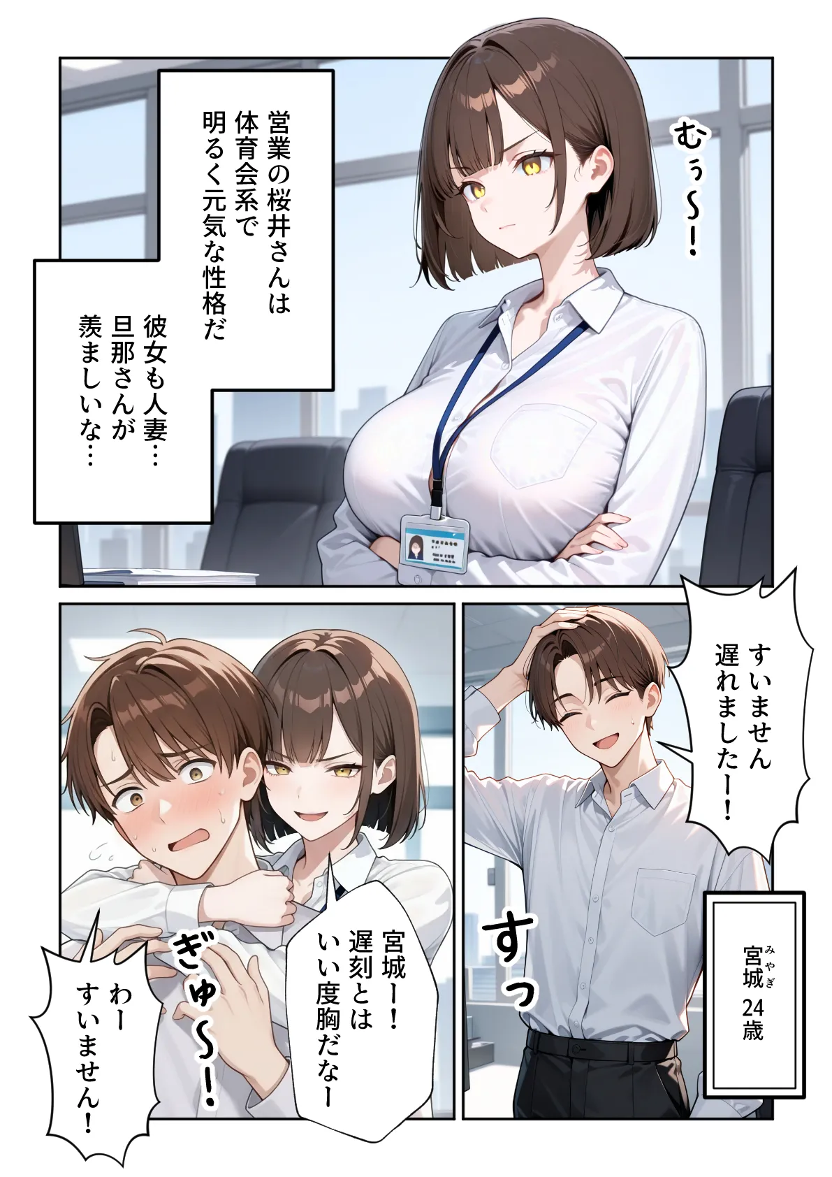 ぱにぱに 職場の人妻OLと浮気SEXしてしまった件 - Image 5