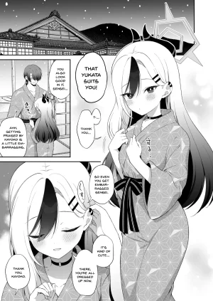 Pandagaippiki. Komi Zumiko Onsen Kayoko to Amatoro Ecchi Kayoko to Sensei ga Onamiseshiau Ohanashi Blue Archive English SDTLs Digital - Page 3