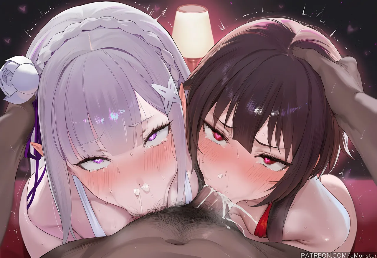 Patreon cMonster Emilia Megumin x BBC FFM Threesome - Image 170