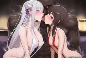 Patreon cMonster Emilia Megumin x BBC FFM Threesome - Page 107