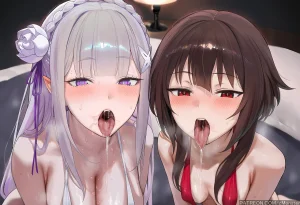 Patreon cMonster Emilia Megumin x BBC FFM Threesome - Page 188