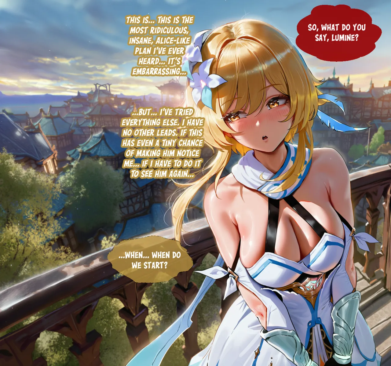 Patreon Holo Teyvat Super Idol Lumine English Uncensored - Image 6