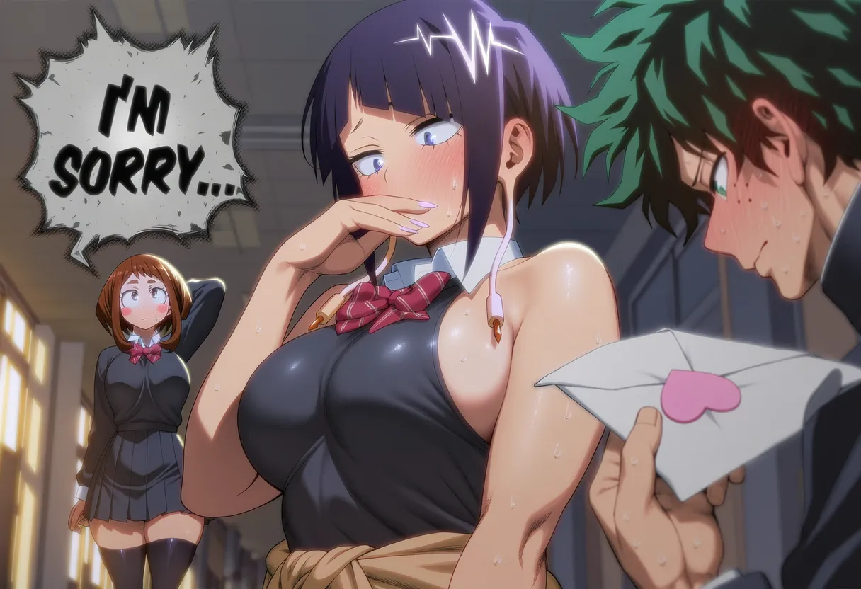 Patreon - SweetAi - Uraraka x Kyoka Jiro x Midoriya - Image 4