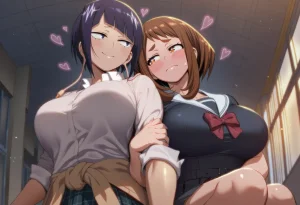Patreon - SweetAi - Uraraka x Kyoka Jiro x Midoriy...