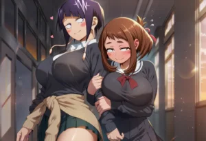 Patreon - SweetAi - Uraraka x Kyoka Jiro x Midoriya - Page 2