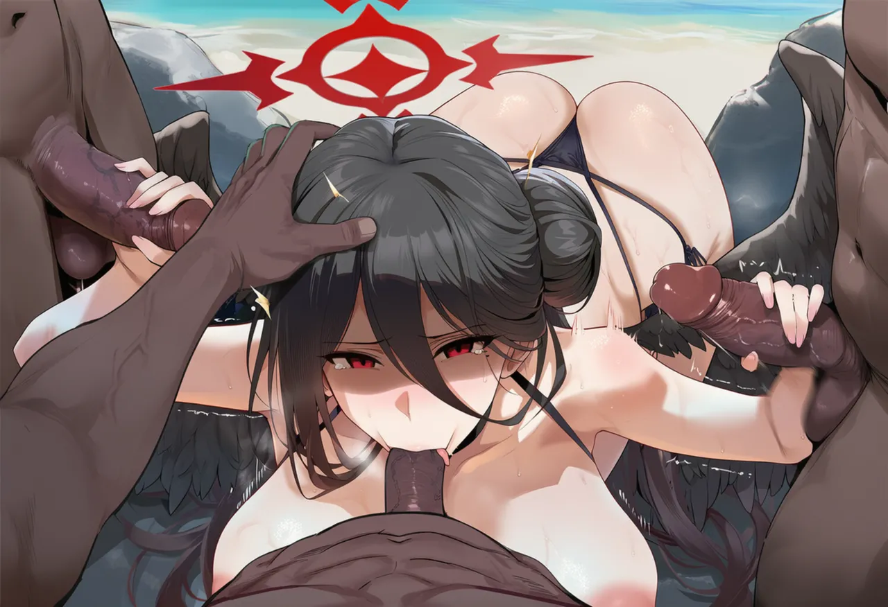 Patreon Yeeting Hasumi blue archiveswimsuit cutout bra x BBC - Image 311