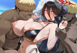 Patreon Yeeting Hasumi blue archiveswimsuit cutout bra x BBC - Page 202