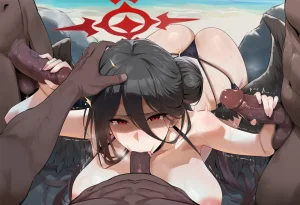 Patreon Yeeting Hasumi blue archiveswimsuit cutout bra x BBC - Page 311