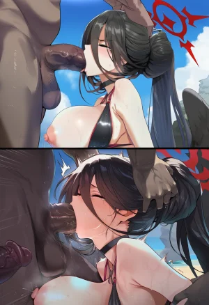 Patreon Yeeting Hasumi blue archiveswimsuit cutout bra x BBC - Page 317