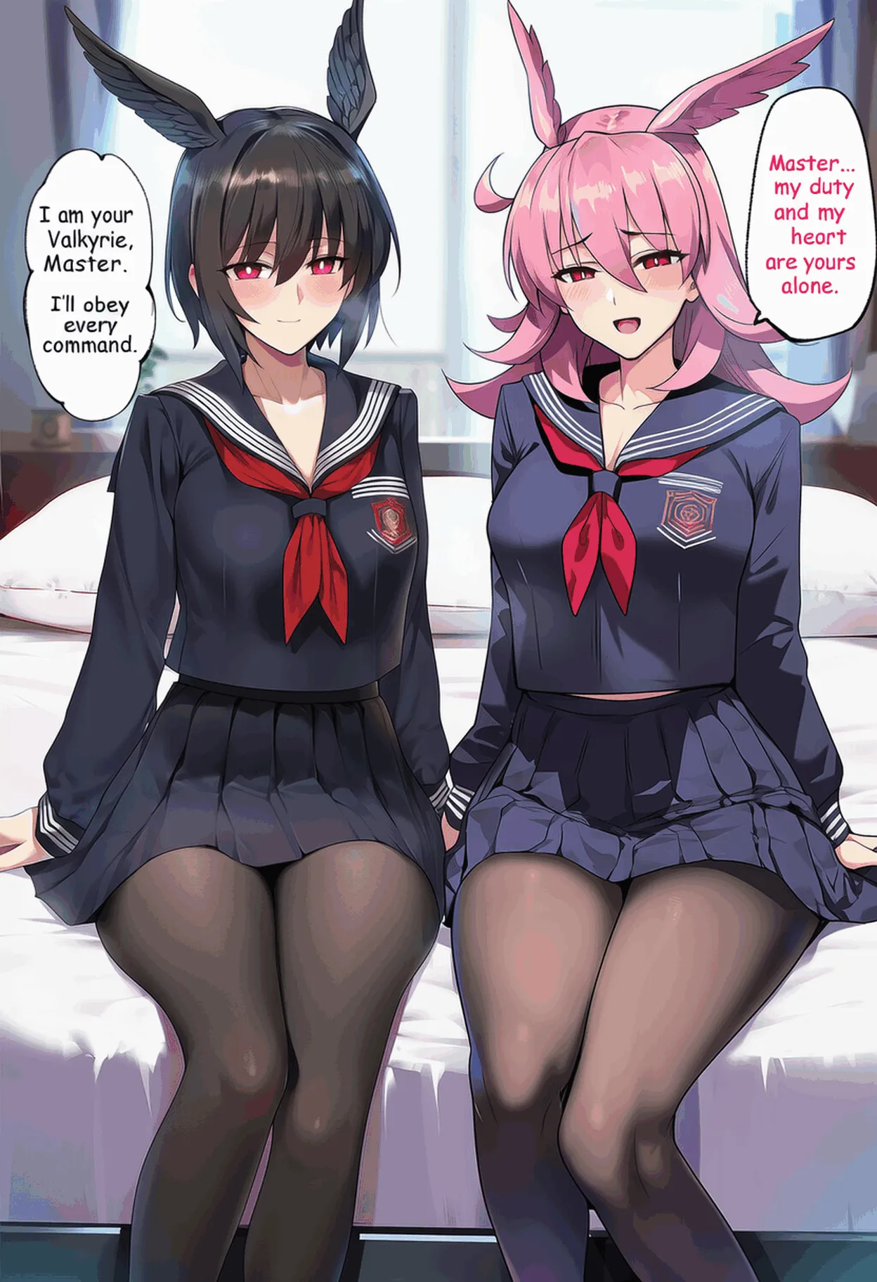 PatreonYeeting hildr x ortlinde fatetsukumihara academy uniform LOVEAI - Image 2