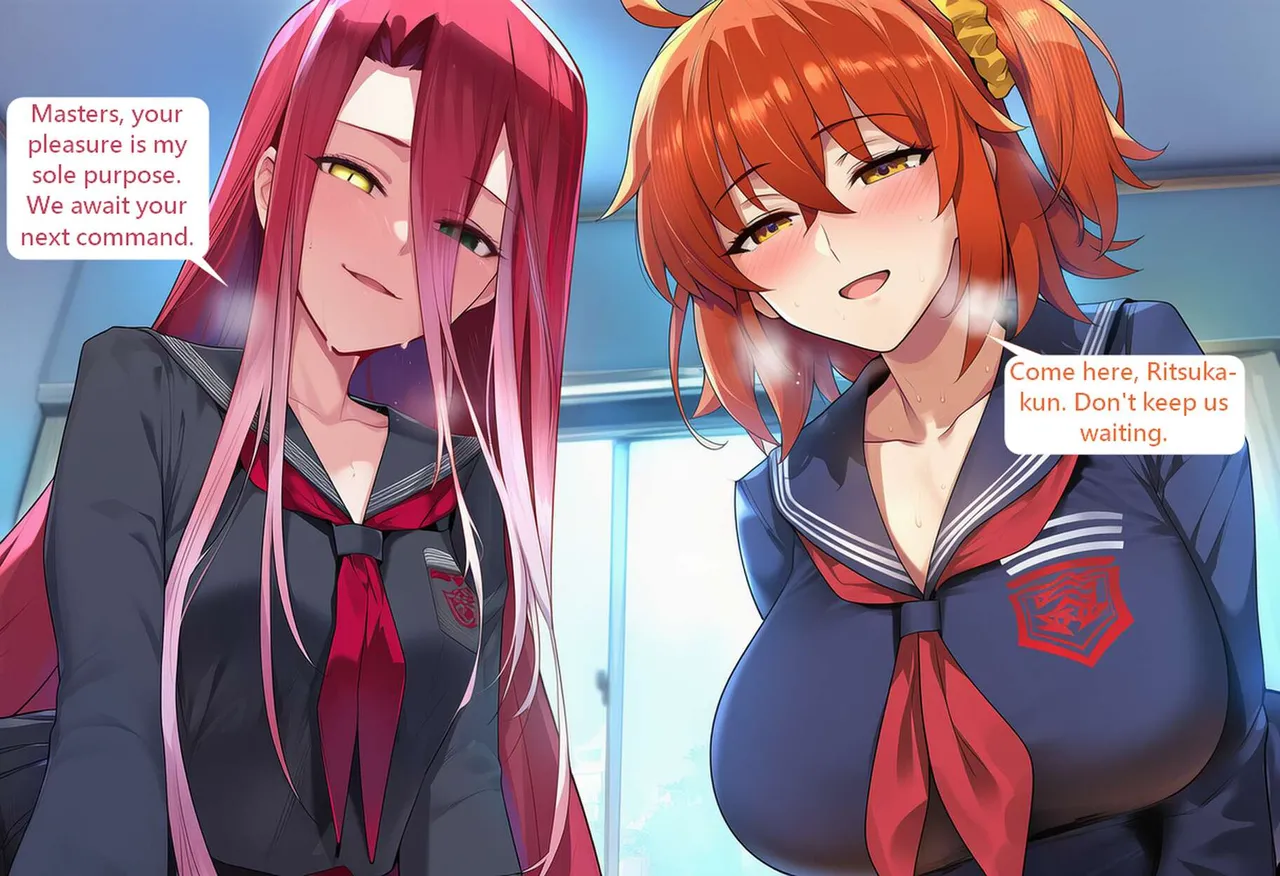 PatreonYeeting typhon ephemeros x fujimaru ritsuka femalefateblack serafuku LOVEAI - Image 3