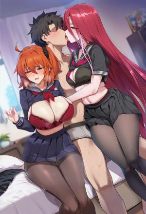 PatreonYeeting typhon ephemeros x fujimaru ritsuka femalefateblack serafuku LOVEAI - Page 135