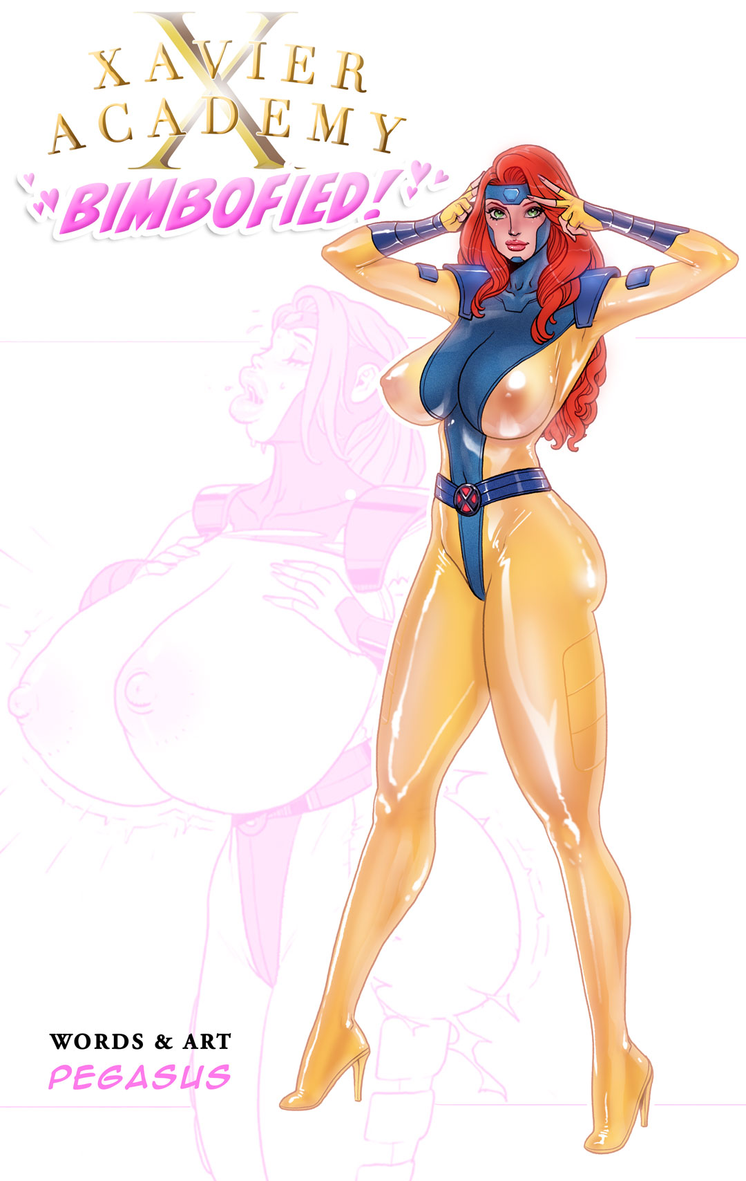 Pegasus X-Academy Bimbofied - Jean Grey - Image 1