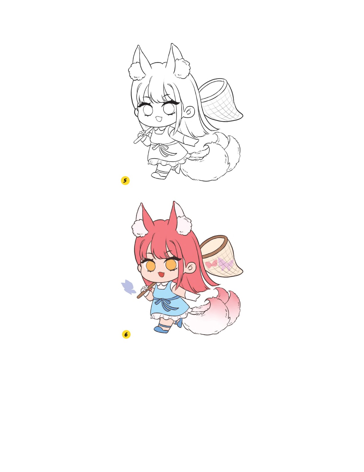 Piuuvy Draw Chibi Style A Beginners Step-by-Step Guide for Drawing Adorable Minis 62 Lessons Basics, Characters, Special Effects English - Image 151