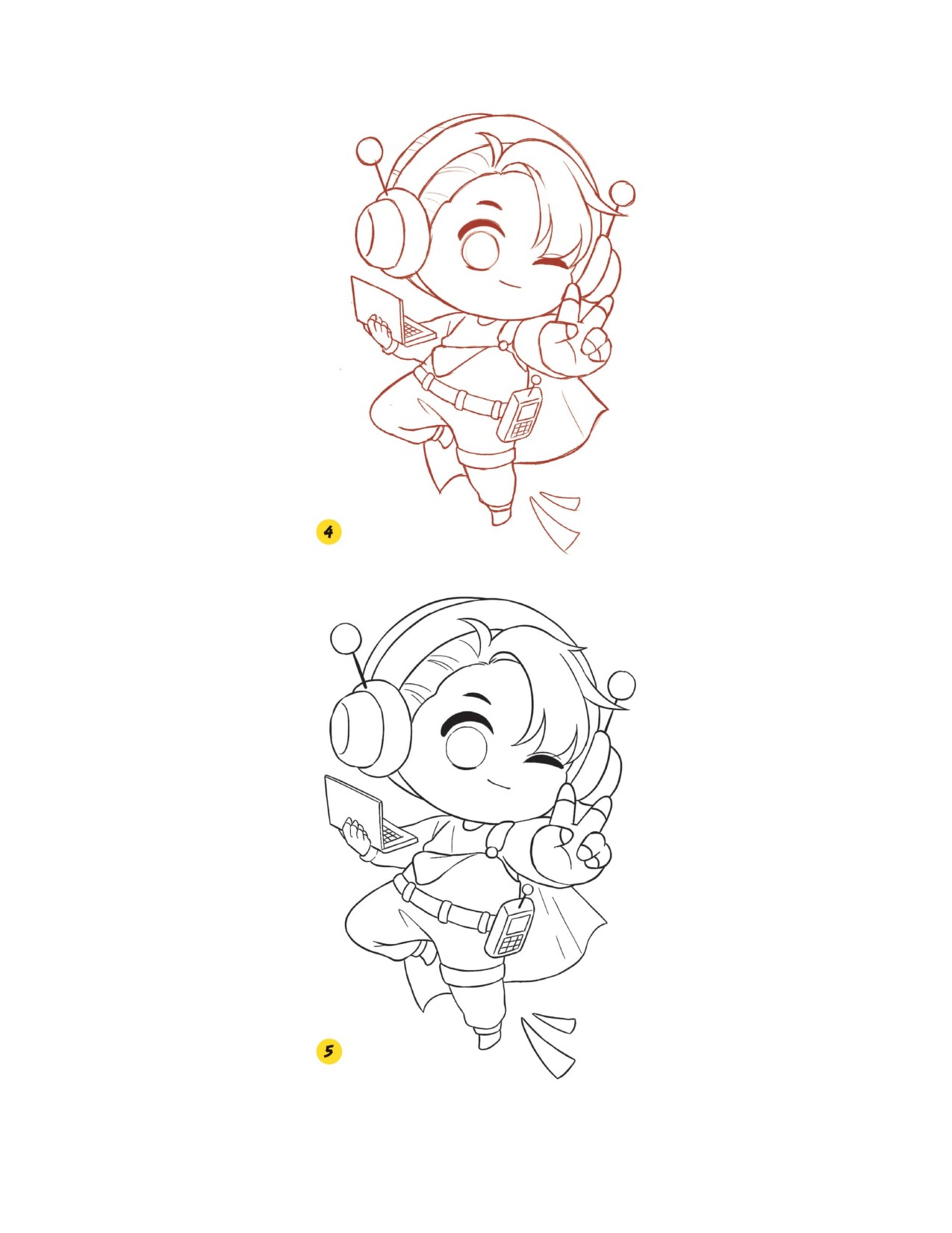 Piuuvy Draw Chibi Style A Beginners Step-by-Step Guide for Drawing Adorable Minis 62 Lessons Basics, Characters, Special Effects English - Image 163