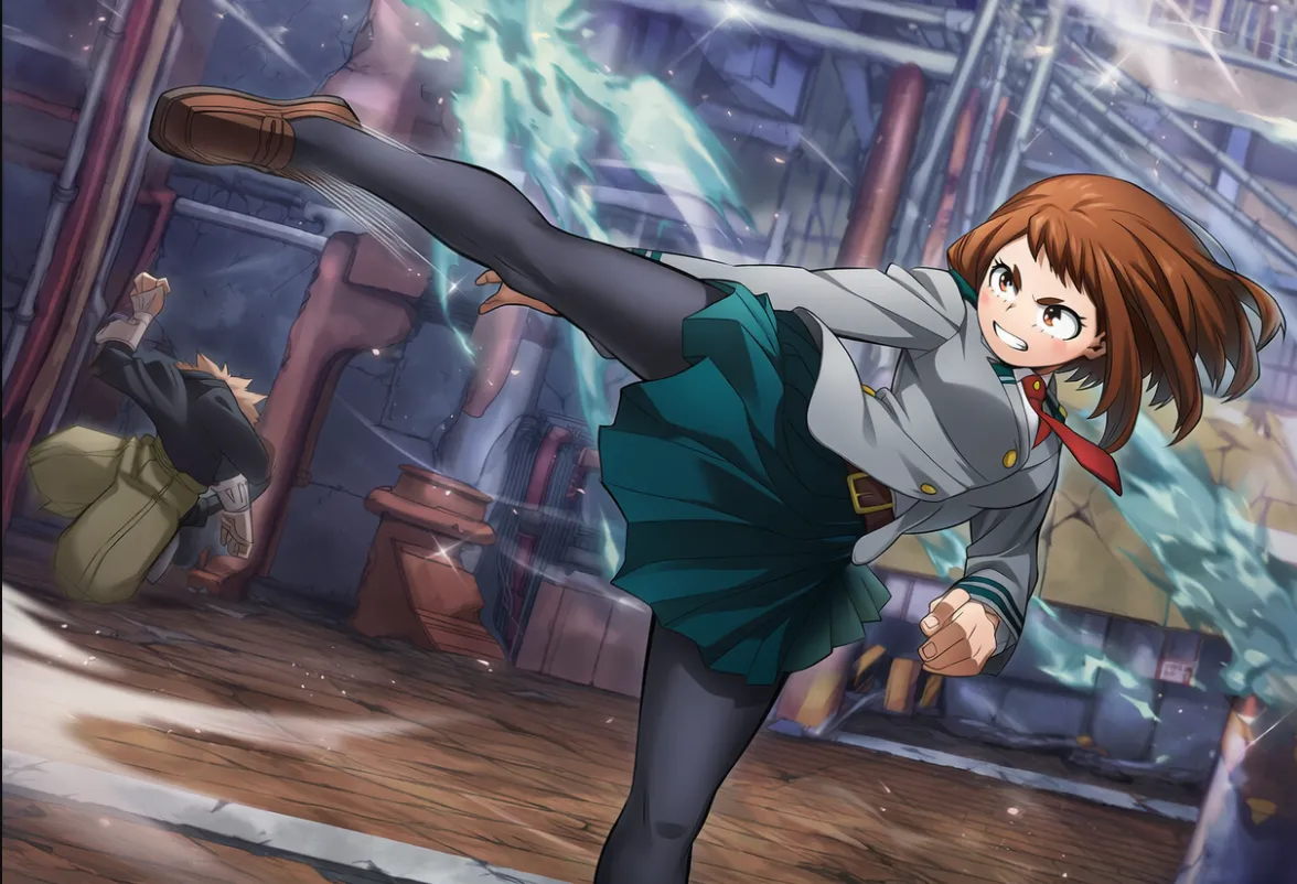 Pixiv 異界召喚士の弟子Ikai Shoukanshi no Deshi 8668289 - After being defeated by a paralyzing blow dart, Ochako gets her breasts fondled - Image 2