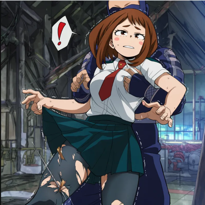 Pixiv 異界召喚士の弟子Ikai Shoukanshi no Deshi 8668289 - After being defeated by a paralyzing blow dart, Ochako gets her breasts fondled - Image 8