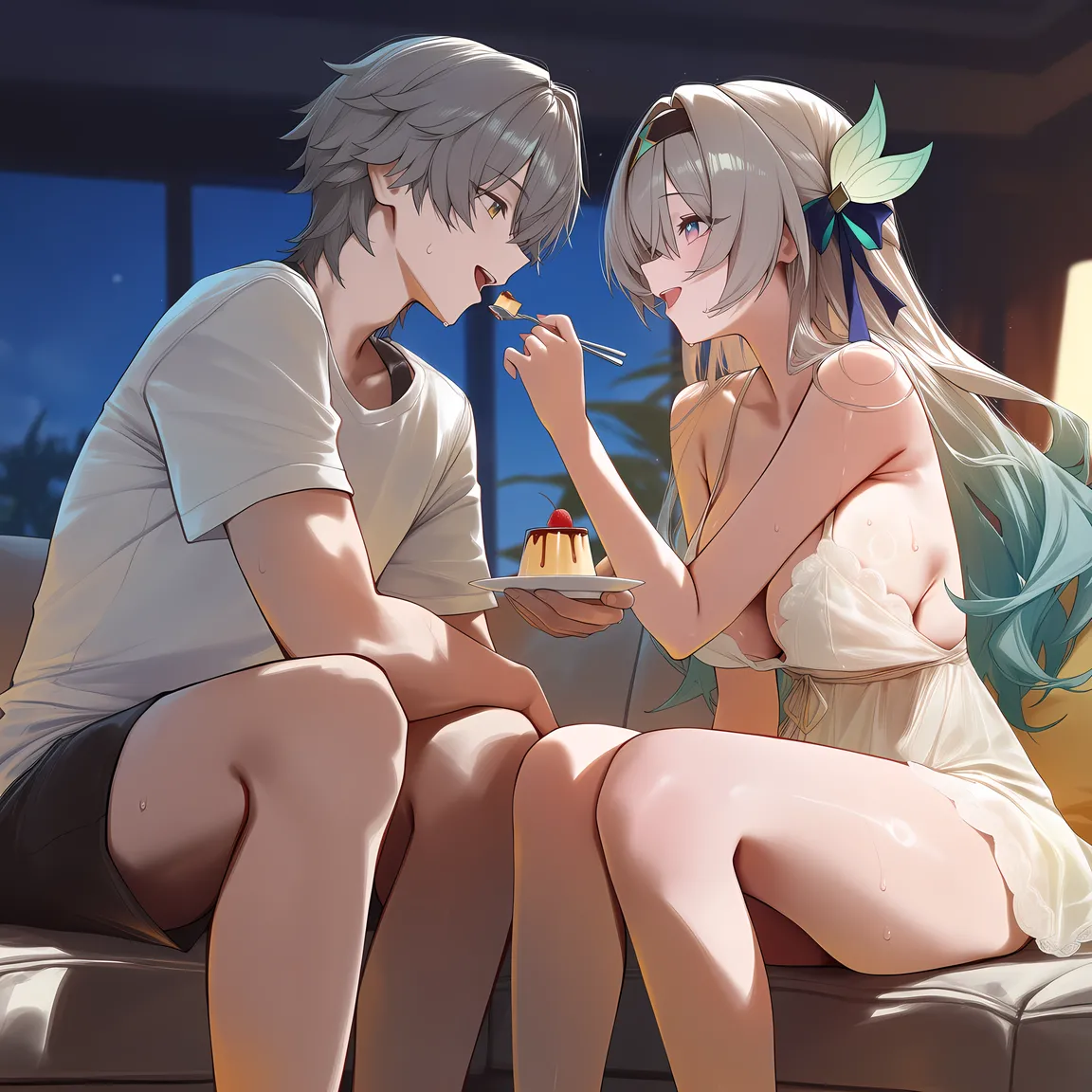Pixiv Koa-san 20425416 - Silver Wolf x Caelus Story - Image 3