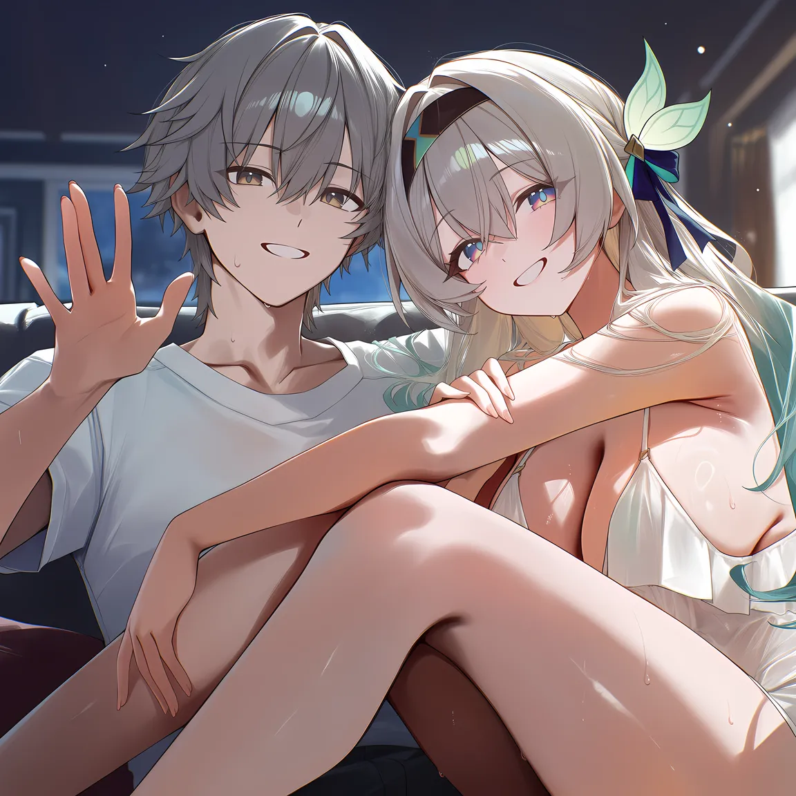 Pixiv Koa-san 20425416 - Silver Wolf x Caelus Story - Image 7