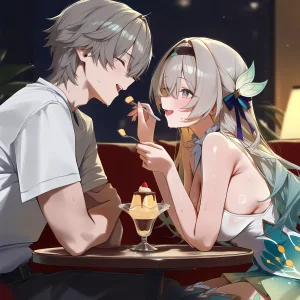 Pixiv Koa-san 20425416 - Silver Wolf x Caelus Story - Page 2