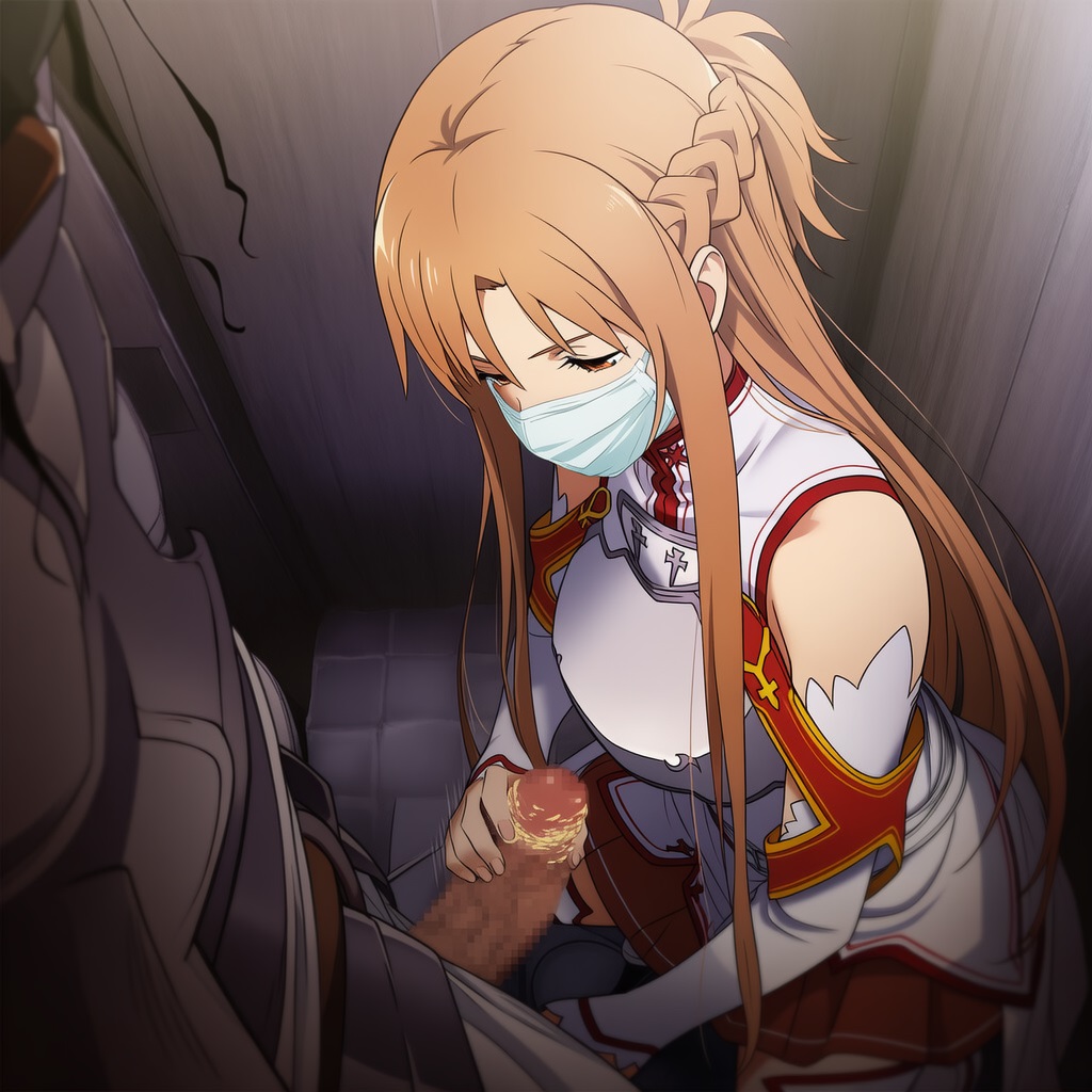 Pixiv プじだむの島Pujidamu no Shima 15106284 - Asuna streetwalker mask blowjob with smegma more - Image 11