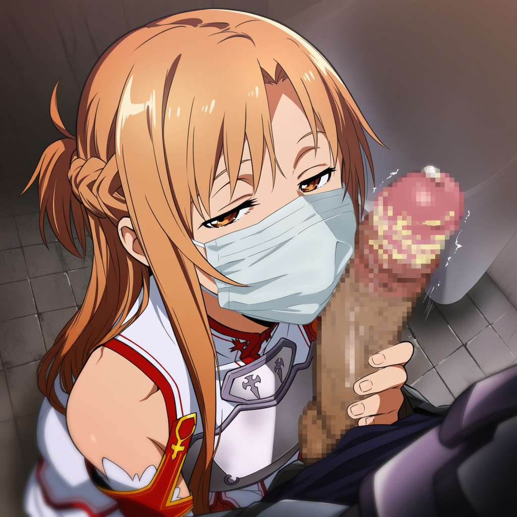 Pixiv プじだむの島Pujidamu no Shima 15106284 - Asuna streetwalker mask blowjob with smegma more - Image 17