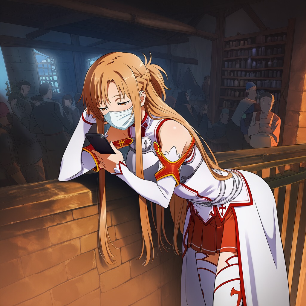 Pixiv プじだむの島Pujidamu no Shima 15106284 - Asuna streetwalker mask blowjob with smegma more - Image 3