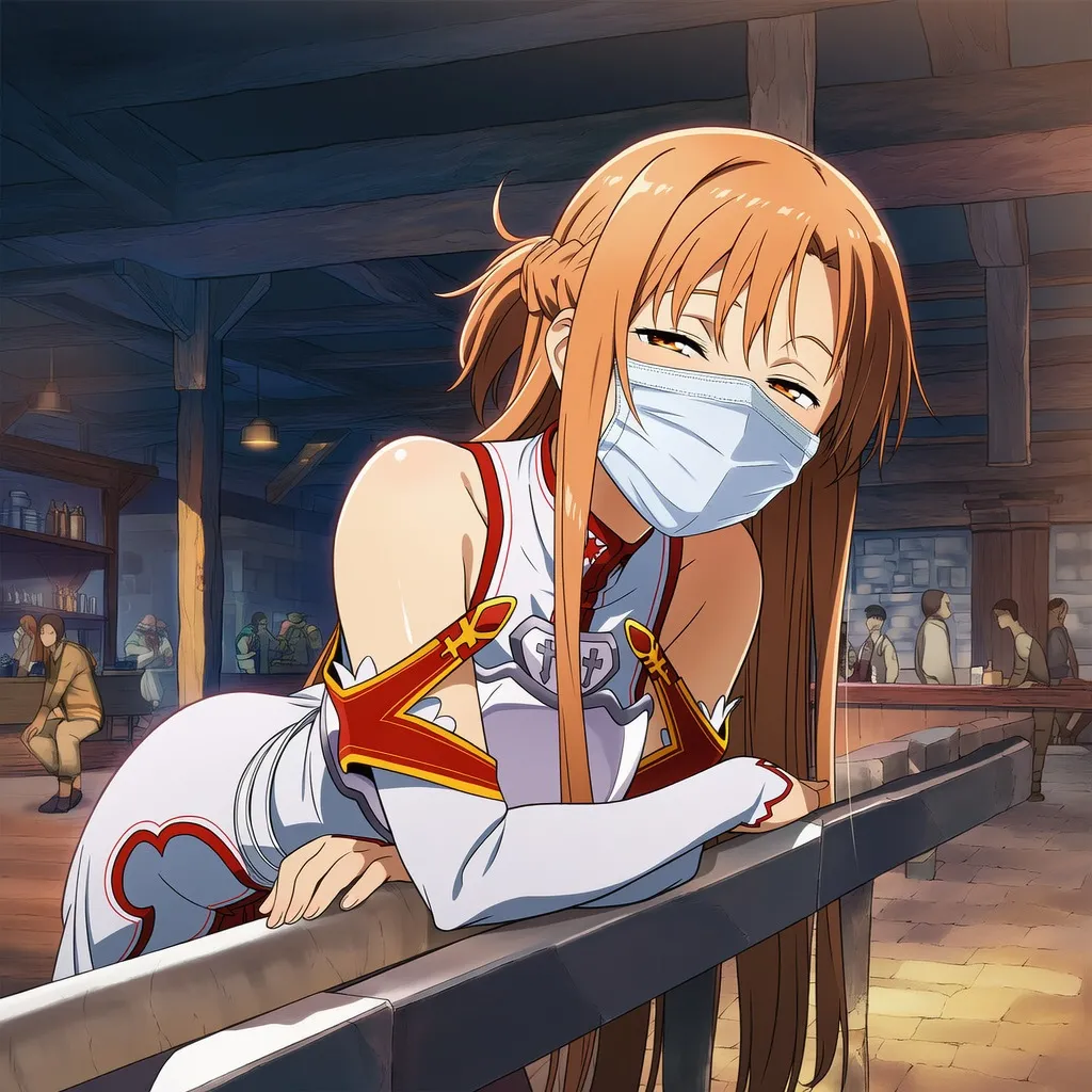 Pixiv プじだむの島Pujidamu no Shima 15106284 - Asuna streetwalker mask blowjob with smegma more - Image 4