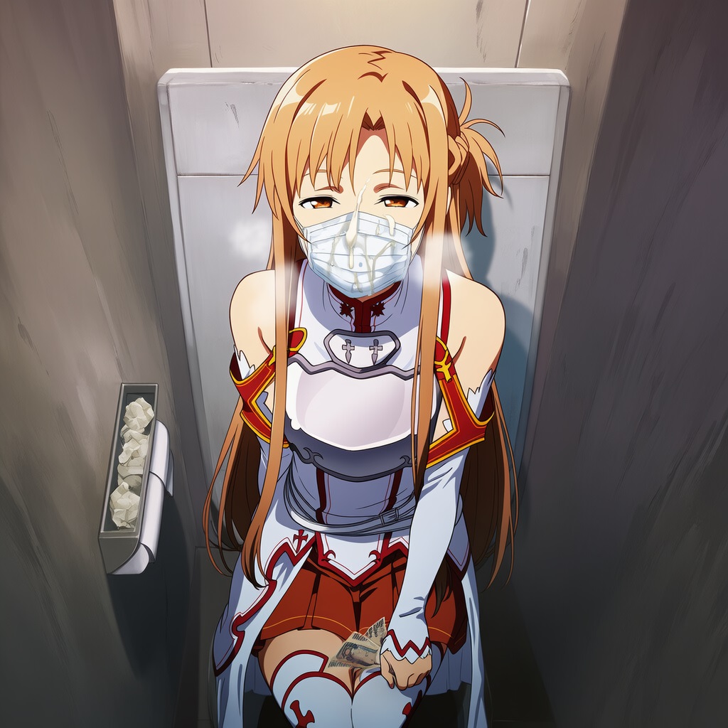 Pixiv プじだむの島Pujidamu no Shima 15106284 - Asuna streetwalker mask blowjob with smegma more - Image 53