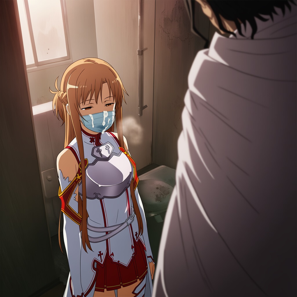 Pixiv プじだむの島Pujidamu no Shima 15106284 - Asuna streetwalker mask blowjob with smegma more - Image 55