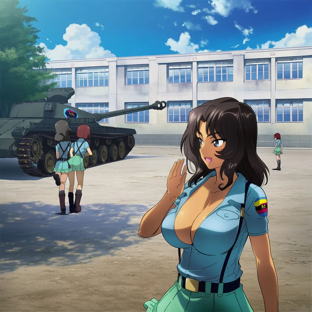 Pixiv プじだむの島Pujidamu no Shima 15106284 - El Girls und Panzer Assaulted, Deep Kissed, Breast Fondled and Sucked, Creampie, Rape, Humiliation - Image 2