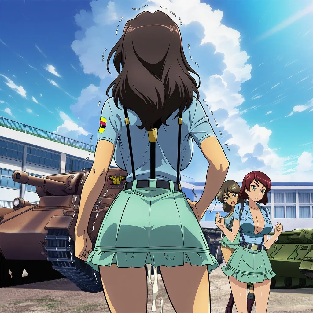 Pixiv プじだむの島Pujidamu no Shima 15106284 - El Girls und Panzer Assaulted, Deep Kissed, Breast Fondled and Sucked, Creampie, Rape, Humiliation - Image 85