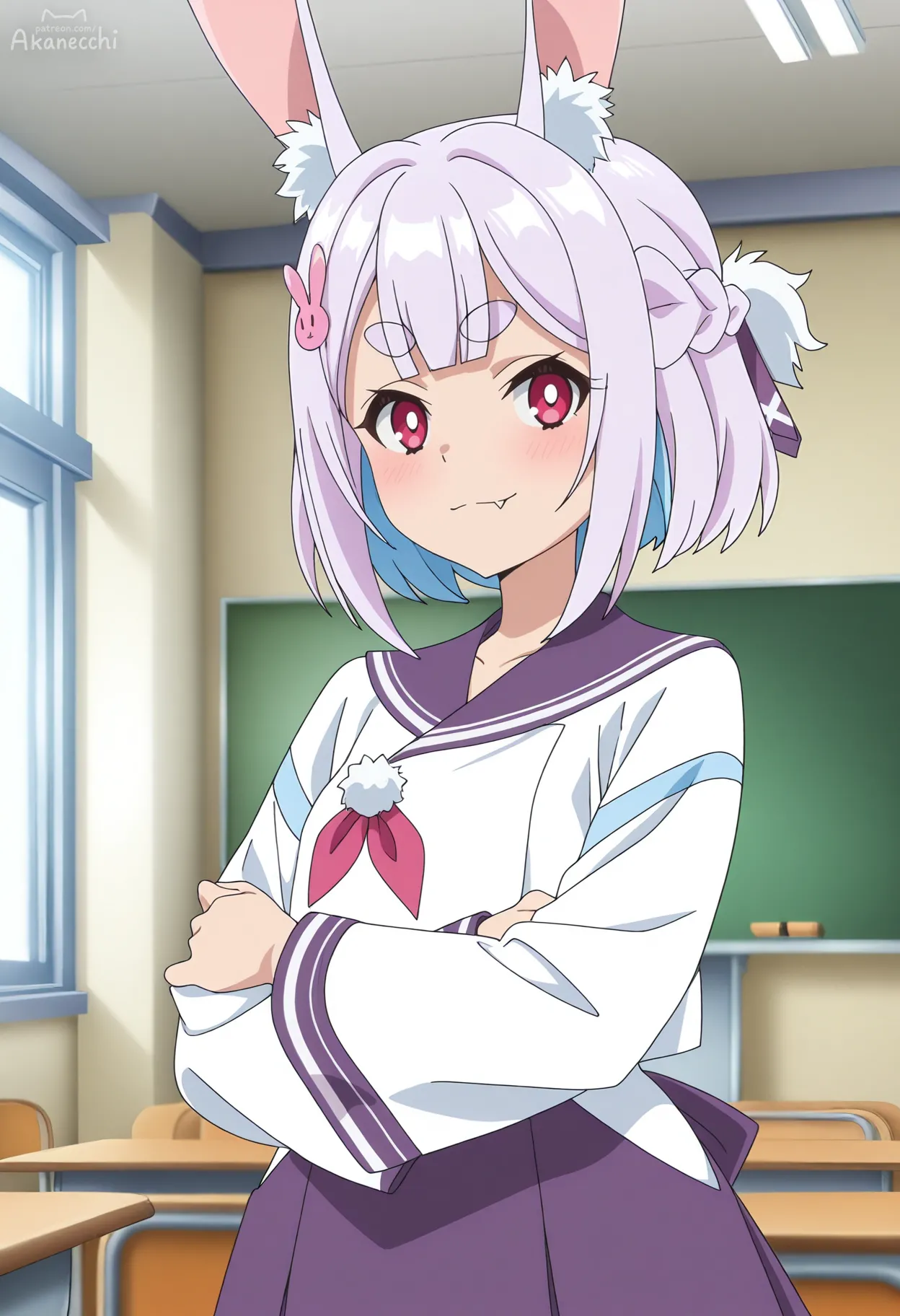 Pixiv Sui Usami 右左美 彗 Jingai Kyoushitsu no Ningengirai Kyoushi FJ - Image 4