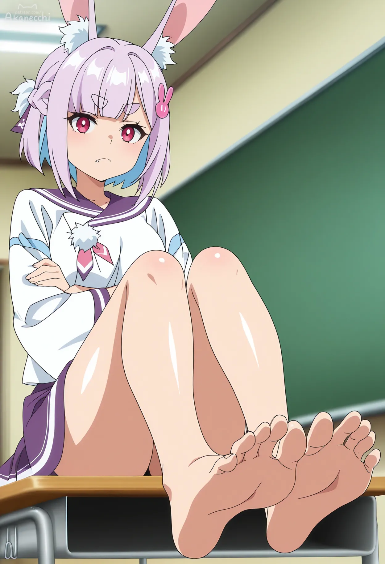 Pixiv Sui Usami 右左美 彗 Jingai Kyoushitsu no Ningengirai Kyoushi FJ - Image 5