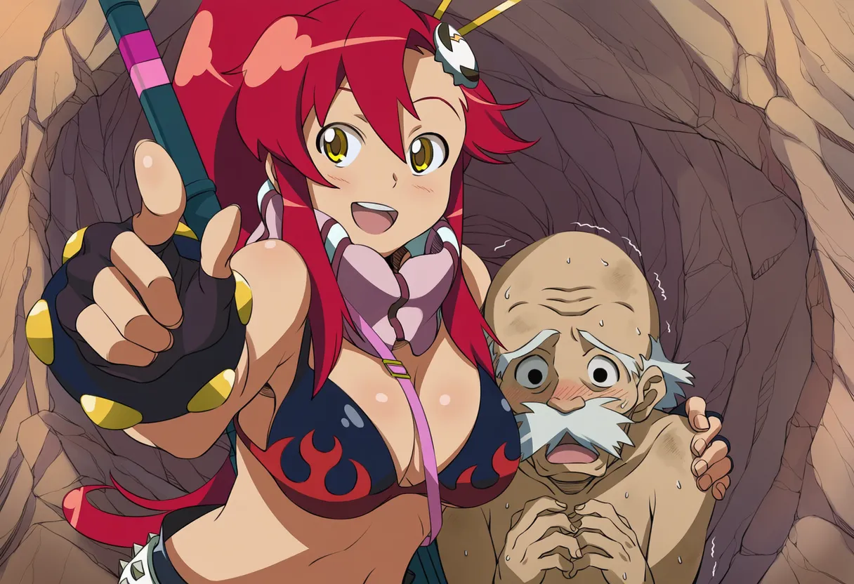 Pixiv 与党野党YotouYatou 50519969 - Gurren Lagann Youko vs. the Extreme Underground Ojisan - Image 12