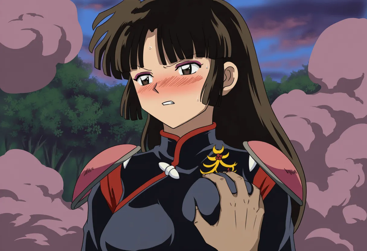 Pixiv 与党野党YotouYatou 50519969 - Inuyasha Drunken Sango Hair Down ver. vs. the Sake Fairy Ojisan - Image 36