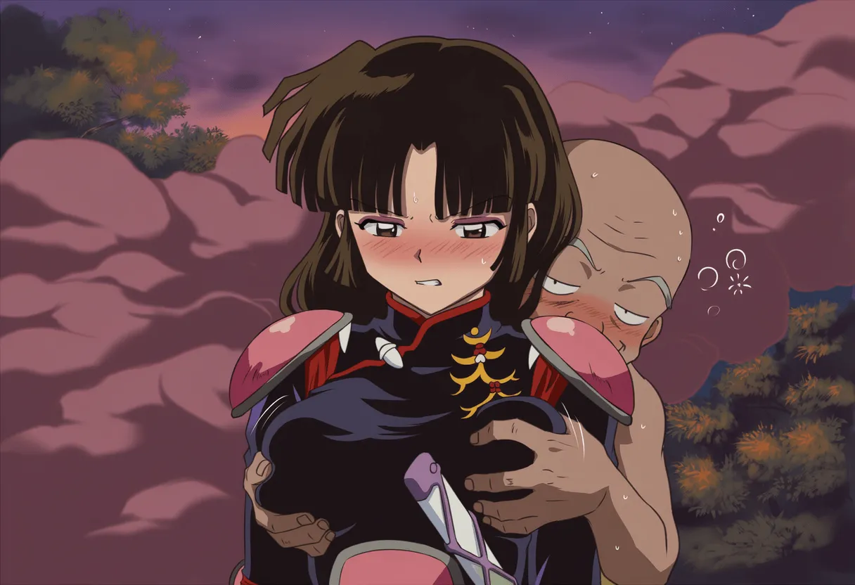Pixiv 与党野党YotouYatou 50519969 - Inuyasha Drunken Sango Hair Down ver. vs. the Sake Fairy Ojisan - Image 38