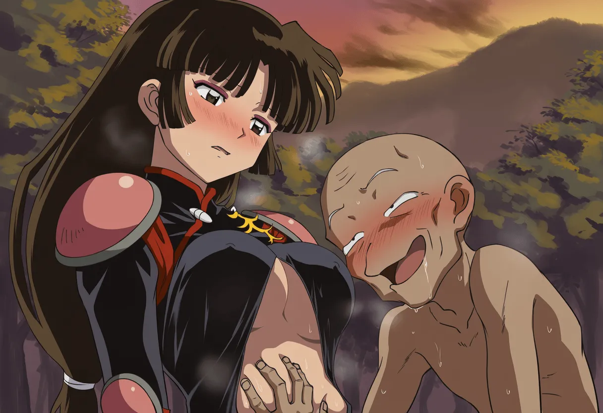 Pixiv 与党野党YotouYatou 50519969 - Inuyasha Drunken Sango Hair Down ver. vs. the Sake Fairy Ojisan - Image 47