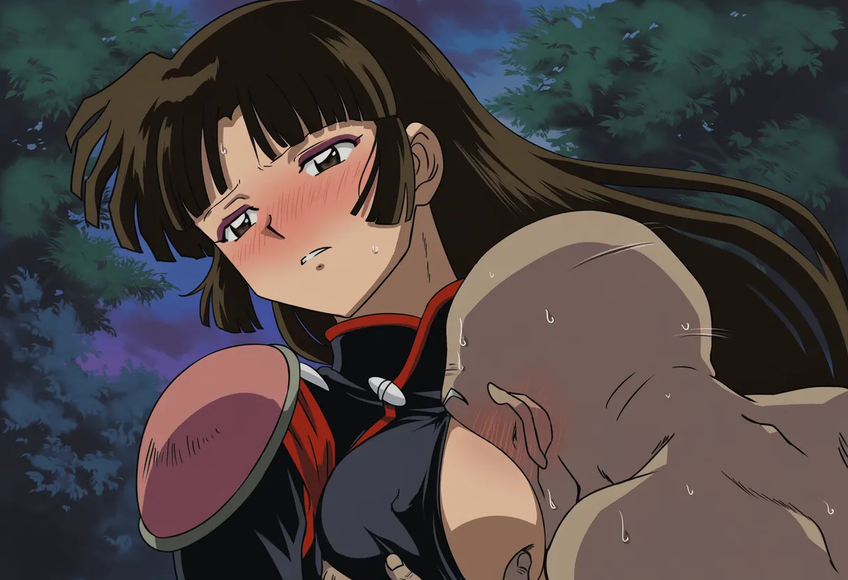 Pixiv 与党野党YotouYatou 50519969 - Inuyasha Drunken Sango Hair Down ver. vs. the Sake Fairy Ojisan - Image 54