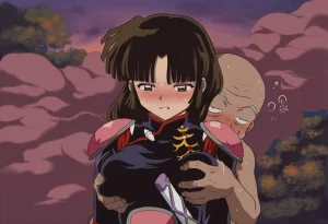 Pixiv 与党野党YotouYatou 50519969 - Inuyasha Drunken Sango Hair Down ver. vs. the Sake Fairy Ojisan - Page 38