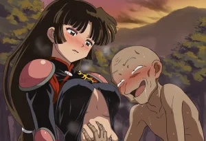 Pixiv 与党野党YotouYatou 50519969 - Inuyasha Drunken Sango Hair Down ver. vs. the Sake Fairy Ojisan - Page 47