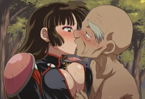 Pixiv 与党野党YotouYatou 50519969 - Inuyasha Drunken Sango Hair Down ver. vs. the Sake Fairy Ojisan - Page 57