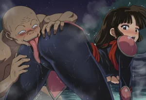 Pixiv 与党野党YotouYatou 50519969 - Inuyasha Drunken Sango Hair Down ver. vs. the Sake Fairy Ojisan - Page 91