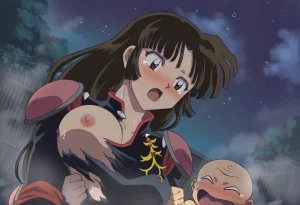 Pixiv 与党野党YotouYatou 50519969 - Inuyasha Drunken Sango Hair Down ver. vs. the Sake Fairy Ojisan - Page 92
