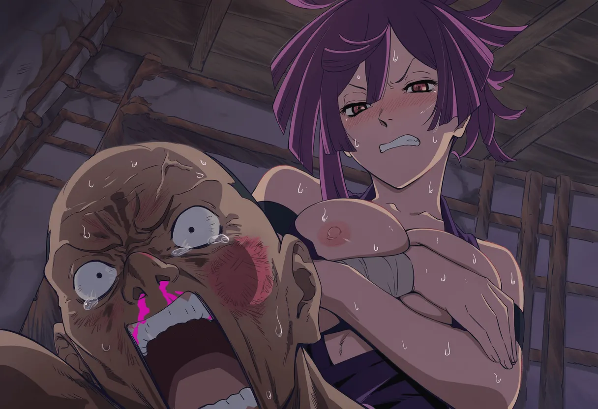Pixiv 与党野党YotouYatou 50519969 - Jigokuraku Yuzuriha vs. The Poison-Inflicted Rapist Ojisan - Image 152
