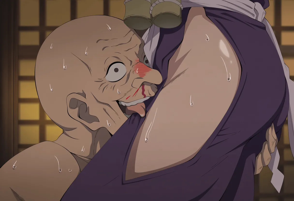 Pixiv 与党野党YotouYatou 50519969 - Jigokuraku Yuzuriha vs. The Poison-Inflicted Rapist Ojisan - Image 191