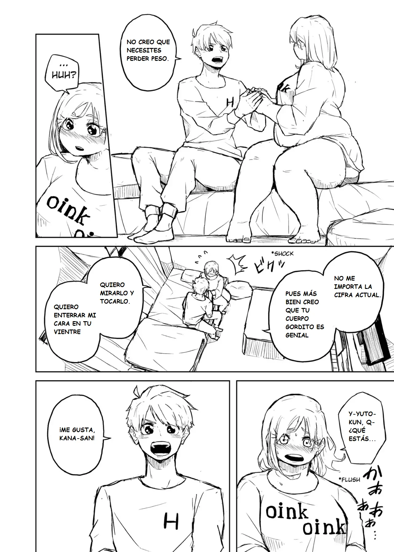 Pocchari wa sekai o sukuu Chubby Girlfriend Español - Image 40