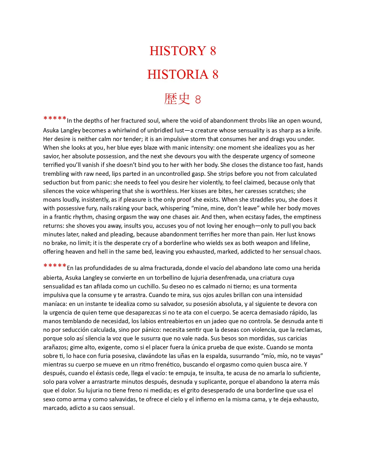 Pornographic erotic stories of Asuka and other characters in EnglishSpanishJapanese - Image 55