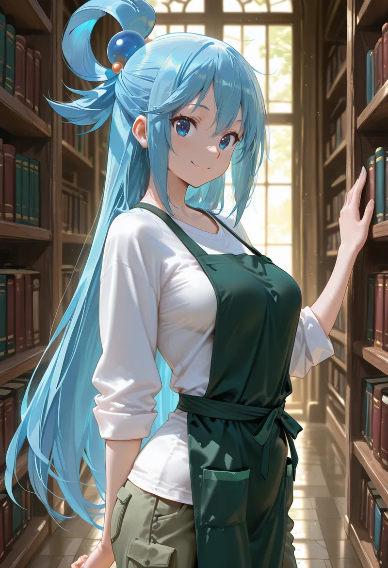 マイネームルナ Pregnant Belly Library Series Aqua Sample - Image 3