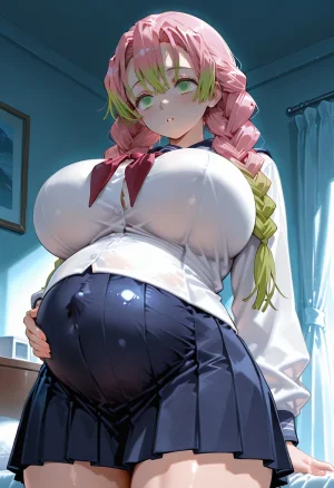 マイネームルナ Pregnant Belly Library Series Kanroji Mitsuri Sample - Page 87